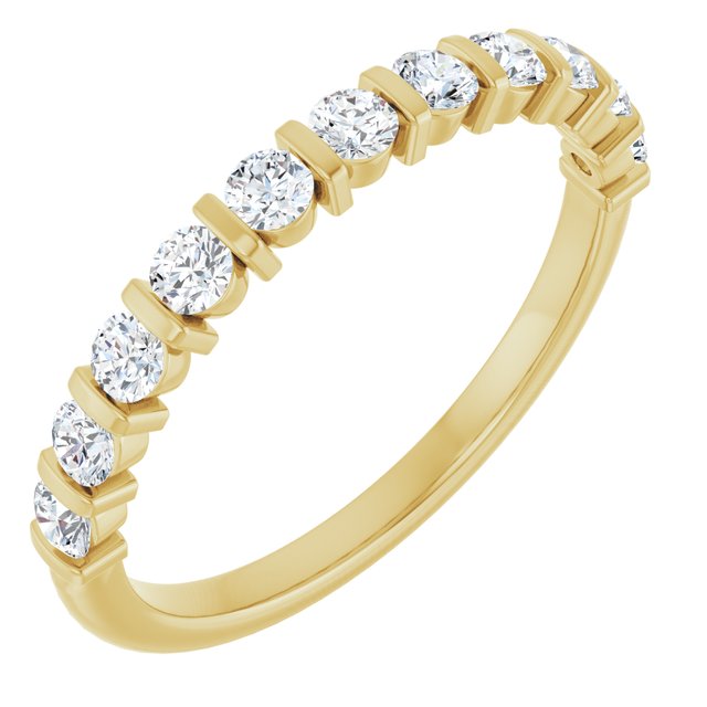 14k Yellow 1/2 Ctw Natural Diamond Anniversary Band