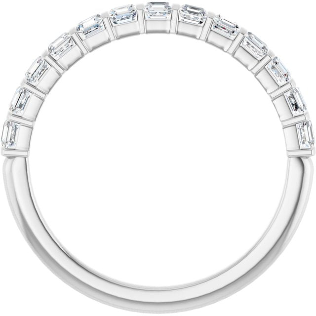 14k White 5/8 Ctw Natural Diamond Anniversary Band