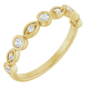 14k Yellow 1/5 Ctw Lab-grown Diamond  Anniversary Band