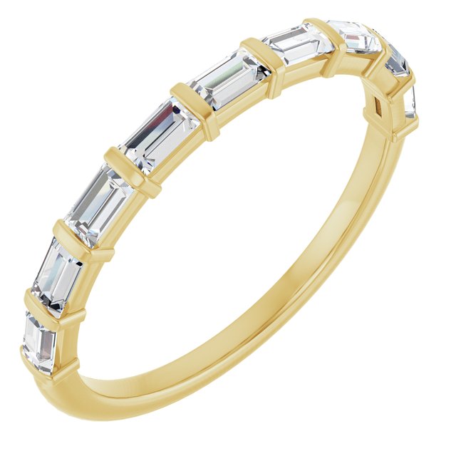 14k Yellow 3/8 Ctw Natural Diamond Anniversary Band
