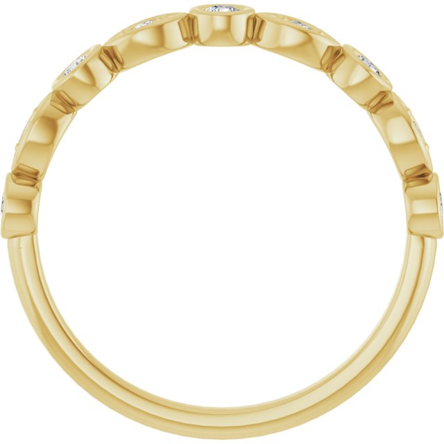 14k Yellow 1/5 Ctw Lab-grown Diamond  Anniversary Band