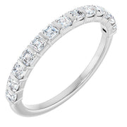 14k White 5/8 Ctw Natural Diamond Anniversary Band