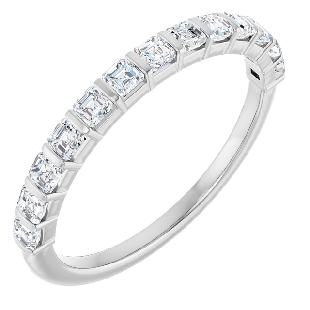 14k White 5/8 Ctw Natural Diamond Anniversary Band