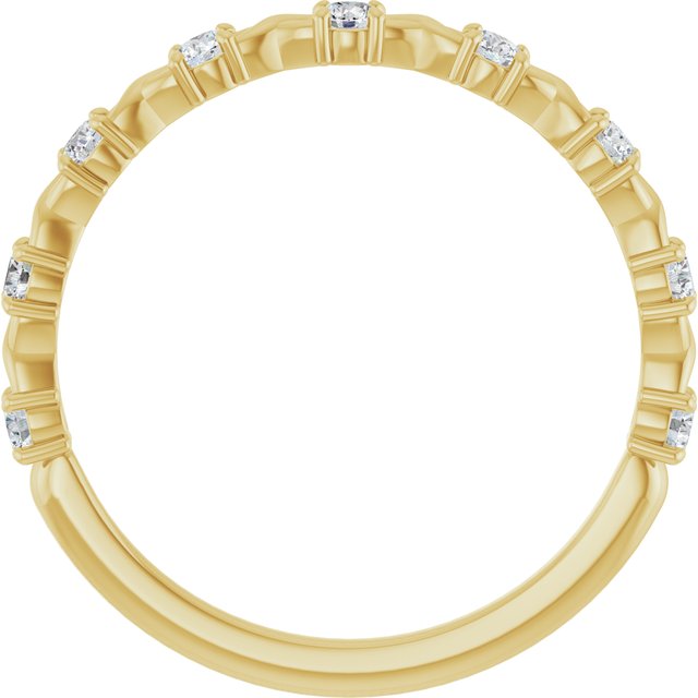 14k Yellow 1/4 Ctw Natural Diamond Anniversary Band