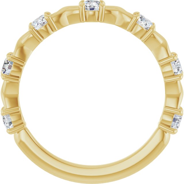 14K Yellow 5/8 CTW Lab-Grown Diamond Anniversary Band