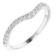 14K White 1/5 CTW Natural Diamond Matching Band