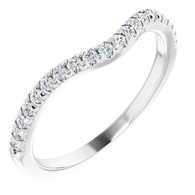 14K White 1/5 CTW Natural Diamond Matching Band