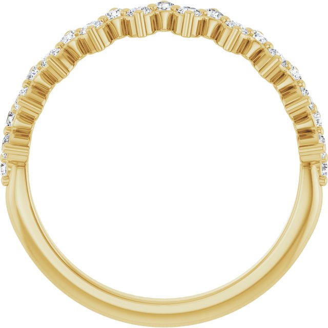 14K Yellow 3/8 CTW Natural Diamond Anniversary Band