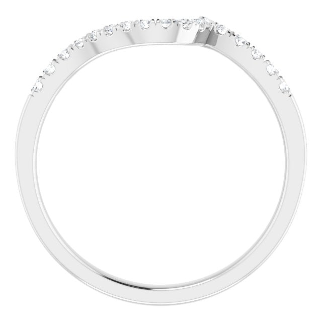 14k White 1/6 Ctw Natural Diamond Matching Band