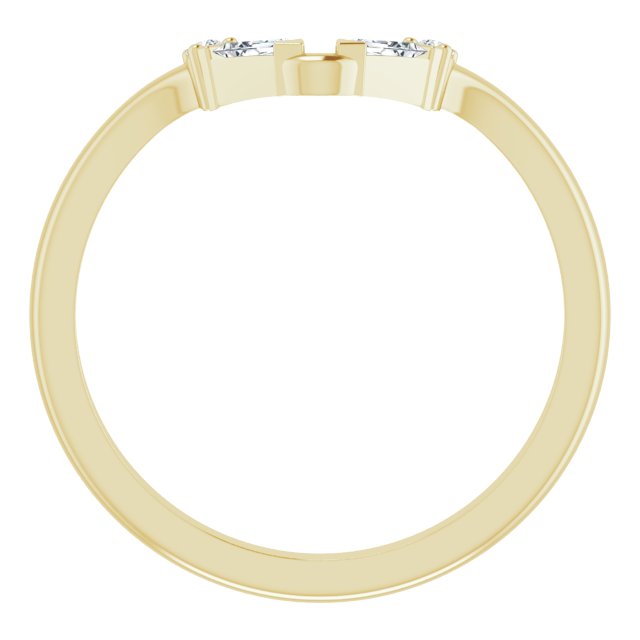 14K Yellow 1/6 CTW Natural Diamond Matching Band