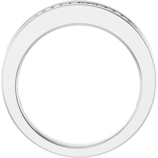 14K White 1/2 CTW Natural Diamond Anniversary Band