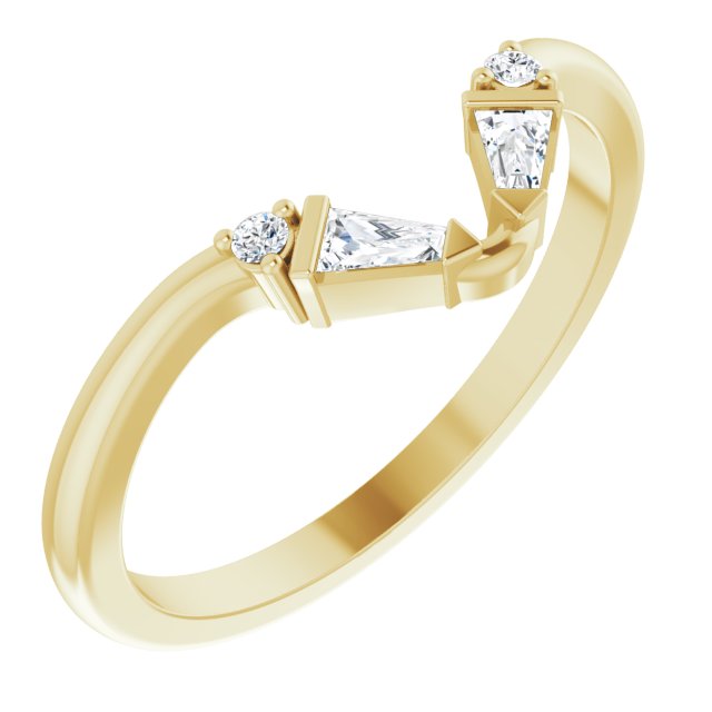 14K Yellow 1/6 CTW Natural Diamond Matching Band