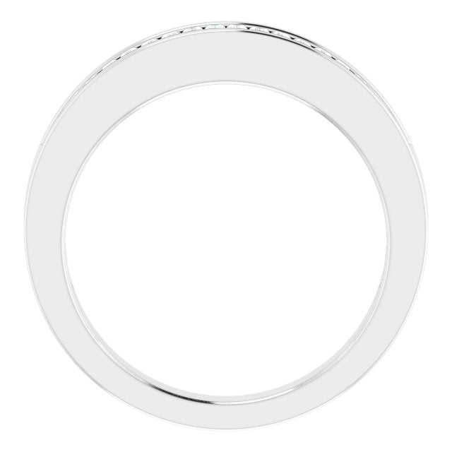 14k White 1/2 Ctw Natural Diamond Anniversary Band