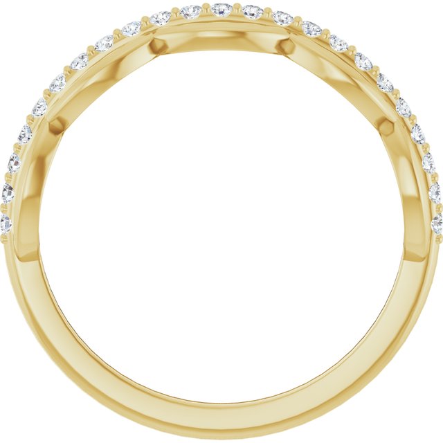 14K Yellow 1/5 CTW Natural Diamond Anniversary Band