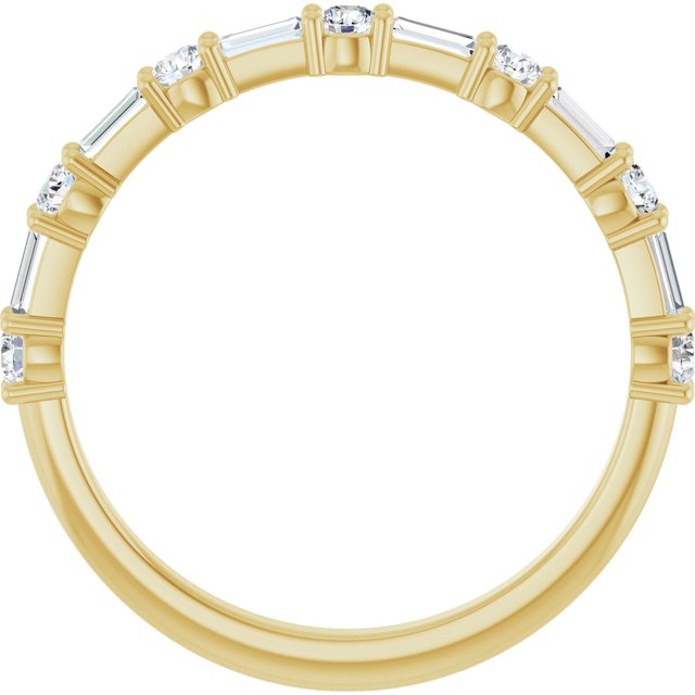 14K Yellow 1/2 CTW Natural Diamond Anniversary Band