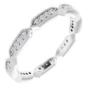 14k White 1/4 Ctw Natural Diamond Eternity Band Size 7
