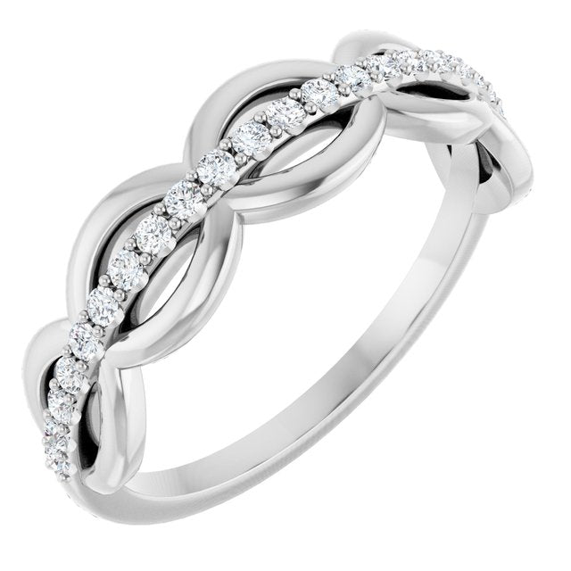 14K White 1/5 CTW Natural Diamond Anniversary Band