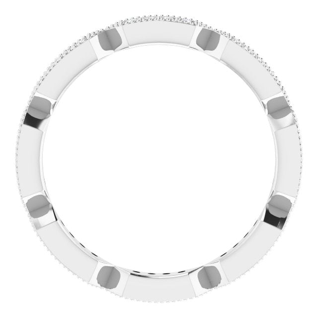 14k White 1/4 Ctw Natural Diamond Eternity Band Size 7
