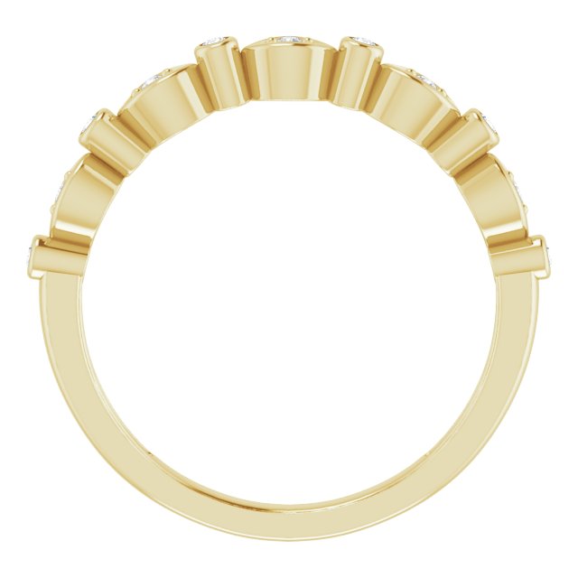 14k Yellow 1/8 Ctw Natural Diamond Stackable Anniversary Band