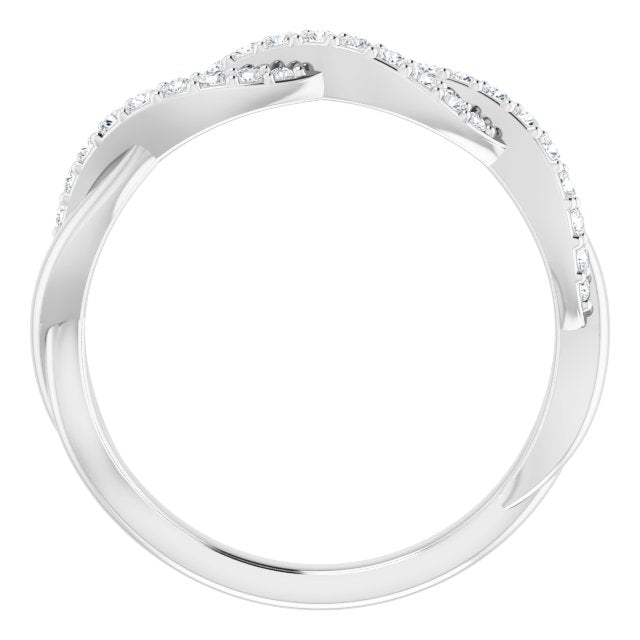 14k White 1/4 Ctw Natural Diamond Anniversary Band