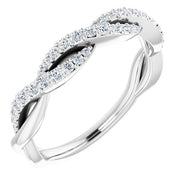 14k White 1/4 Ctw Natural Diamond Anniversary Band