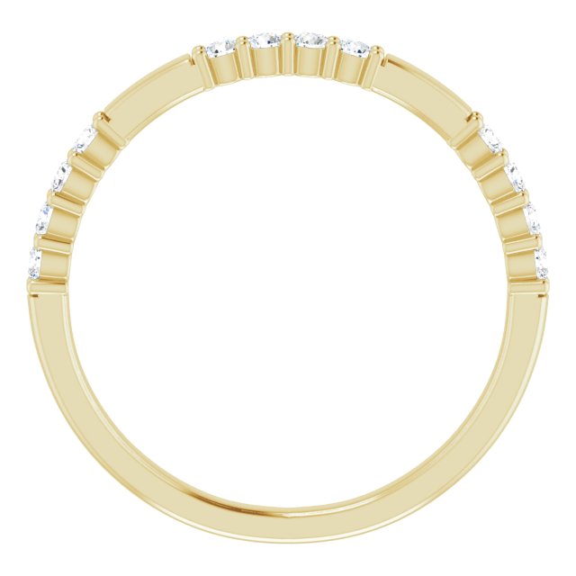 14k Yellow 1/4 Ctw Natural Diamond Anniversary Band