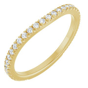 14K Yellow 1/3 CTW Natural Diamond French-Set Matching Band