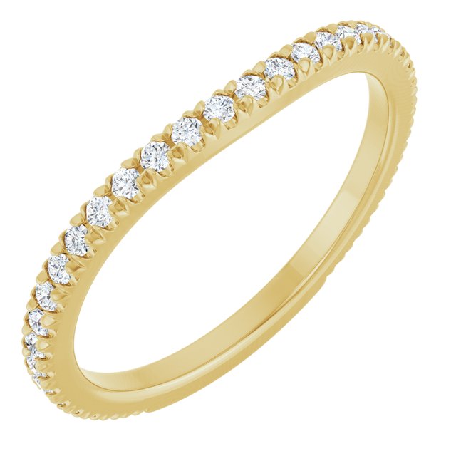 14K Yellow 1/3 CTW Natural Diamond French-Set Matching Band