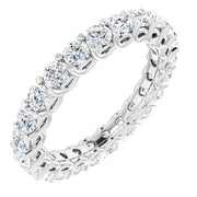 14k White 1 1/2 Ctw Natural Diamond Eternity Band Size 7