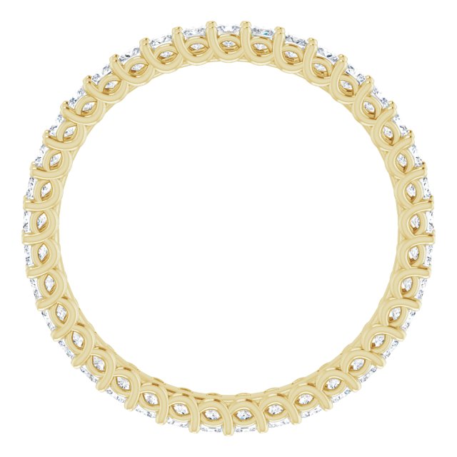 14K Yellow 7/8 CTW Natural Diamond Eternity Band Size 6