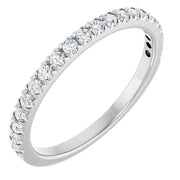 14K White 1/4 CTW Natural Diamond French-Set Anniversary Band