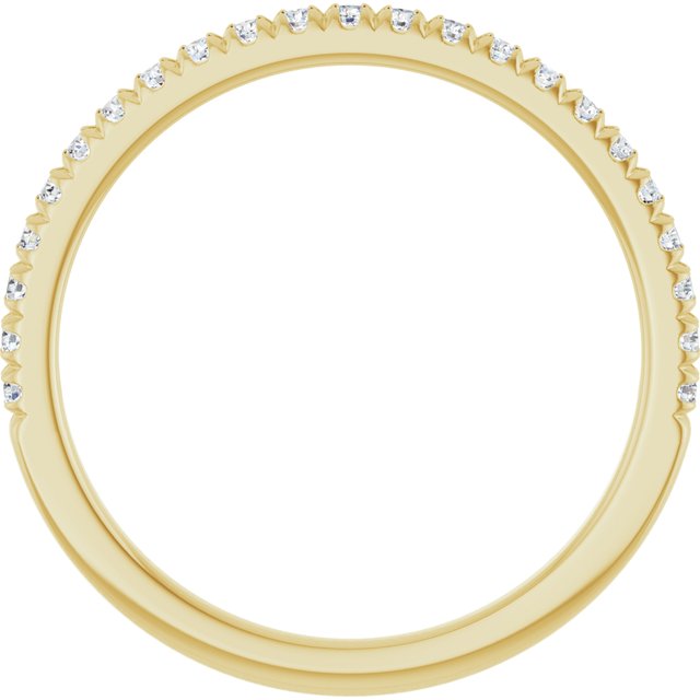 14K Yellow 1/4 CTW Lab-Grown Diamond French-Set Anniversary Band