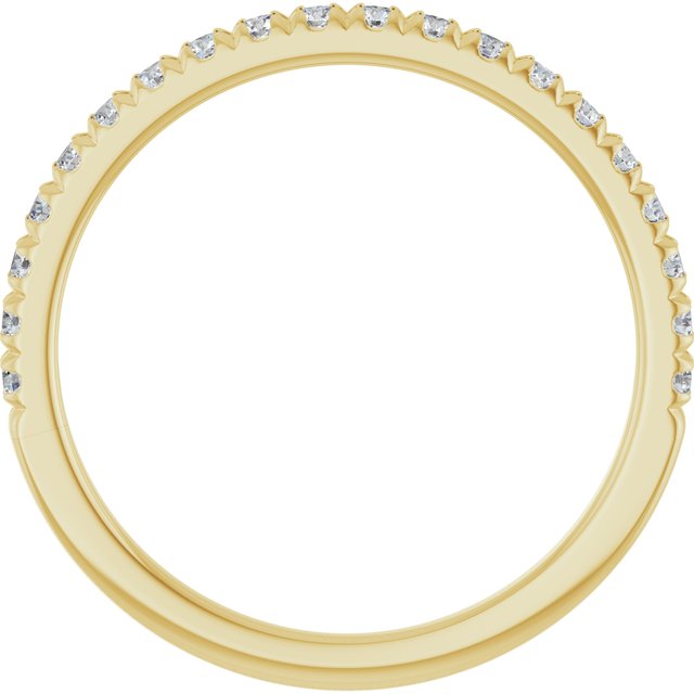 14K Yellow 1/4 CTW Lab-Grown Diamond French-Set Anniversary Band