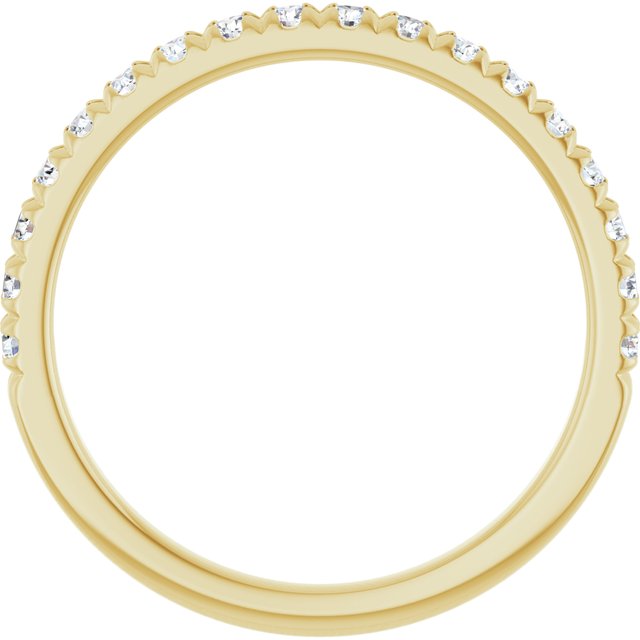 14K Yellow 1/3 CTW Natural Diamond French-Set Anniversary Band