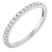 14K White 1/4 CTW Lab-Grown Diamond French-Set Anniversary Band