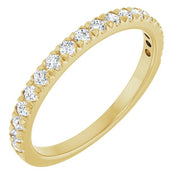 14K Yellow 1/3 CTW Natural Diamond French-Set Anniversary Band