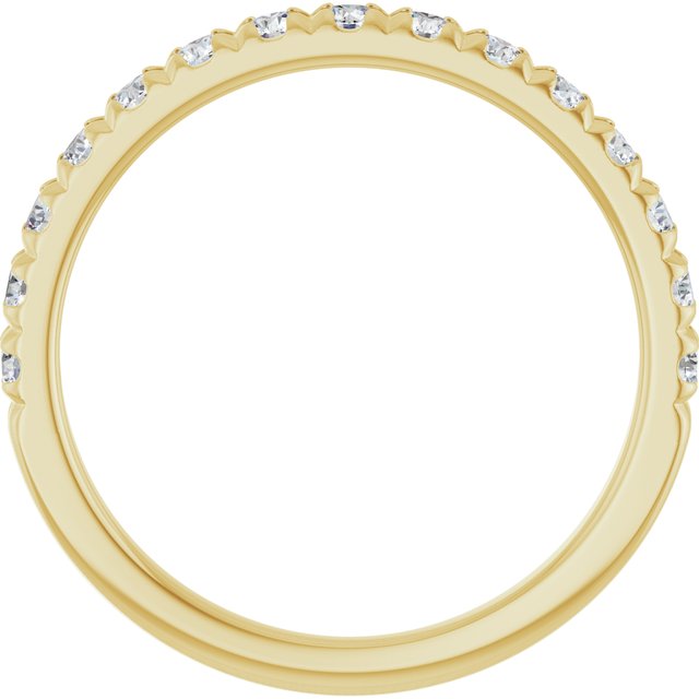 14K Yellow 3/8 CTW Natural Diamond French-Set Anniversary Band