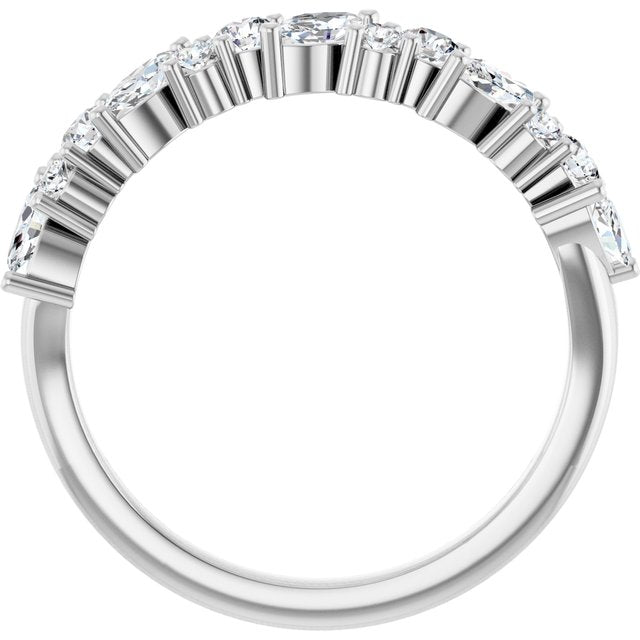 14K White 3/4 CTW Natural Diamond Anniversary Band