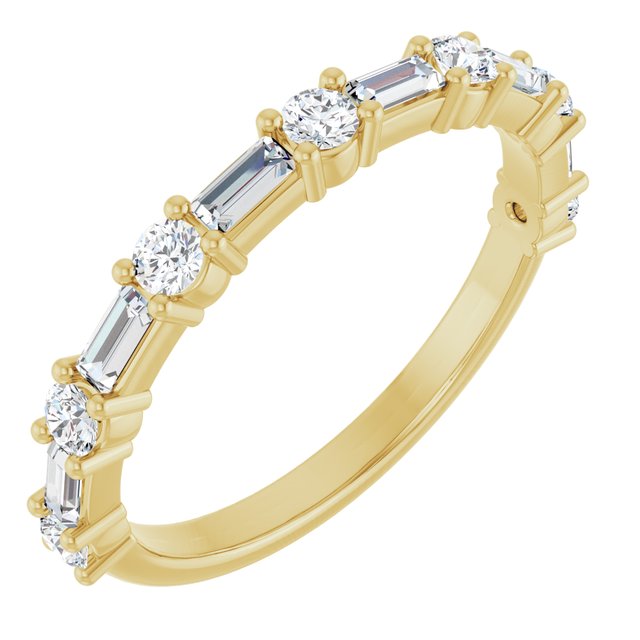 14k Yellow 5/8 Ctw Lab-grown Diamond  Anniversary Band