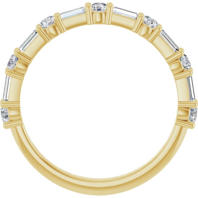 14k Yellow 5/8 Ctw Lab-grown Diamond  Anniversary Band