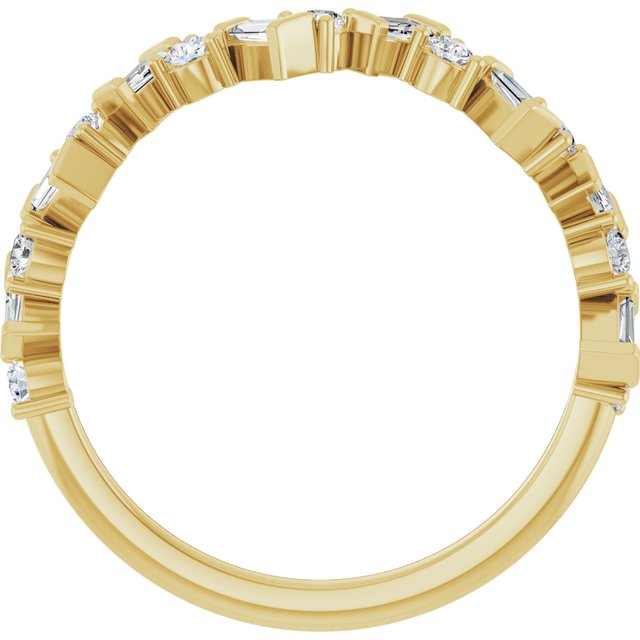 14K Yellow 1/3 CTW Natural Diamond Anniversary Band