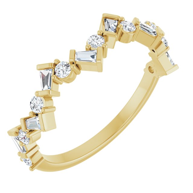 14K Yellow 1/3 CTW Natural Diamond Anniversary Band