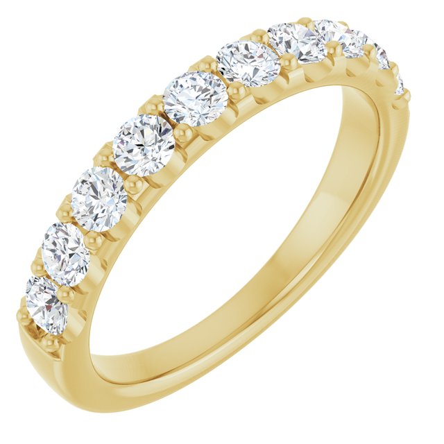 14k Yellow 3/4 Ctw Natural Diamond Anniversary Band