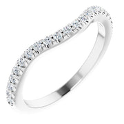 14k White 1/5 Ctw Natural Diamond Band