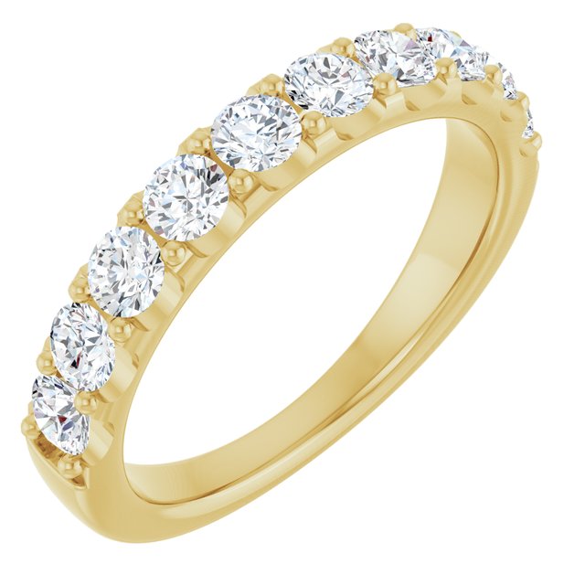 14k Yellow 9/10 Ctw Natural Diamond Anniversary Band