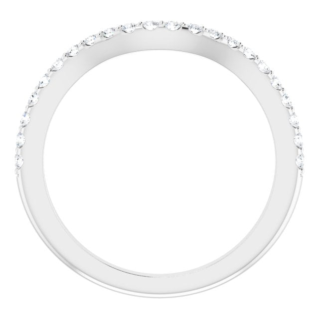 14k White 1/5 Ctw Natural Diamond Band