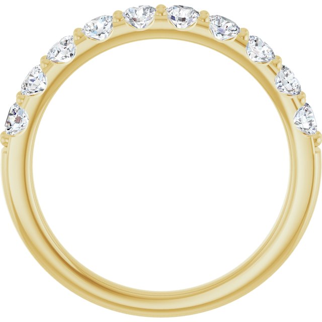 14k Yellow 3/4 Ctw Natural Diamond Anniversary Band