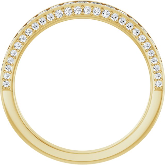 14K Yellow 3/4 CTW Natural Diamond Anniversary Band