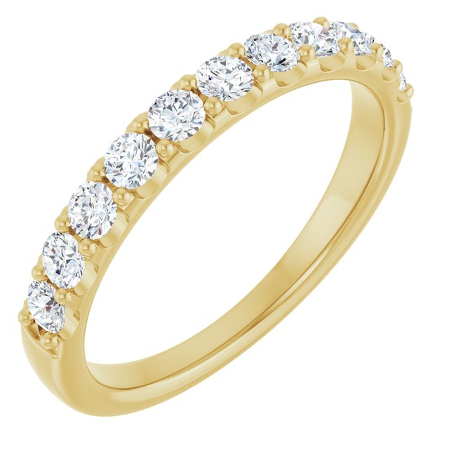 14k Yellow 1/2 Ctw Natural Diamond Anniversary Band