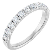 14k White 1/2 Ctw Natural Diamond Anniversary Band